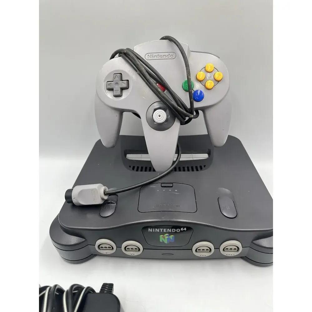 Nintendo 64 N64 Game Console w/ Gray Controller + Cords - TESTED Region Free JP